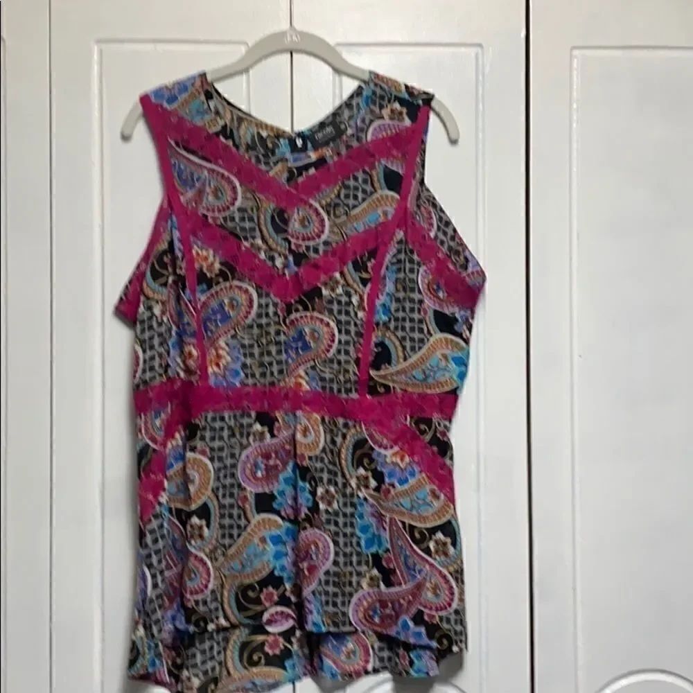 Nicole Miller Tunic top XL print